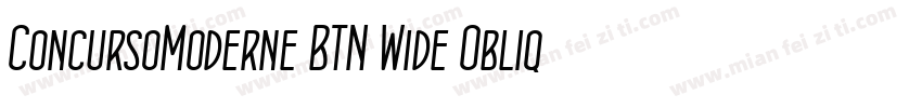 ConcursoModerne BTN Wide Oblique字体转换